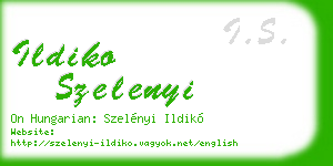 ildiko szelenyi business card